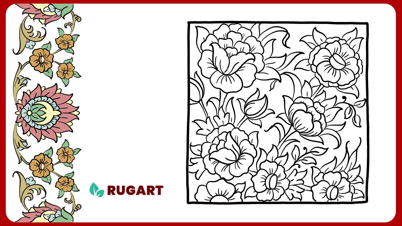 How to Draw a Lush Persian Floral Pattern | Intricate Tile Design Tutorial