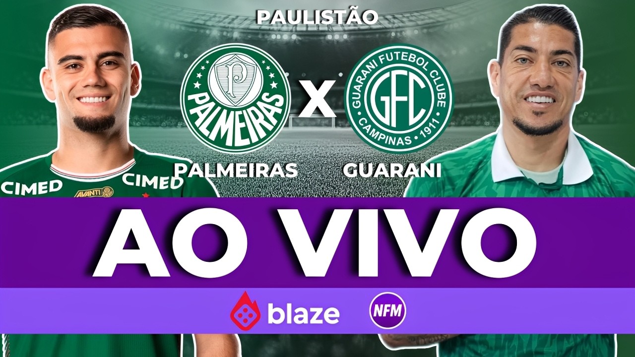 PALMEIRAS X GUARANI AO VIVO COM IMAGENS DO ESTÚDIO | JOGO DO PALMEIRAS AO VIVO