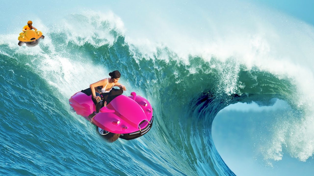 EXTREME TSUNAMI MOD RACE (GTA 5 Funny Moments)