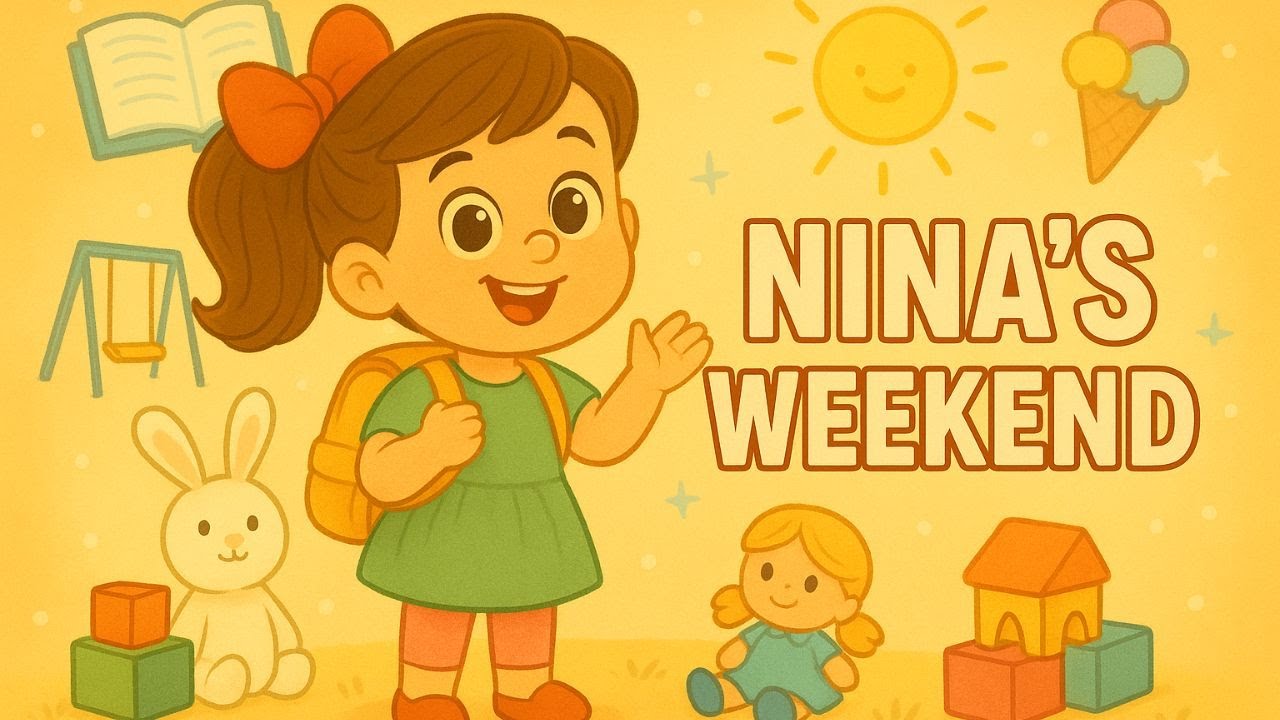 Nina’s Fun Weekend Story 🌼 | Library, Park, Shopping & Bedtime