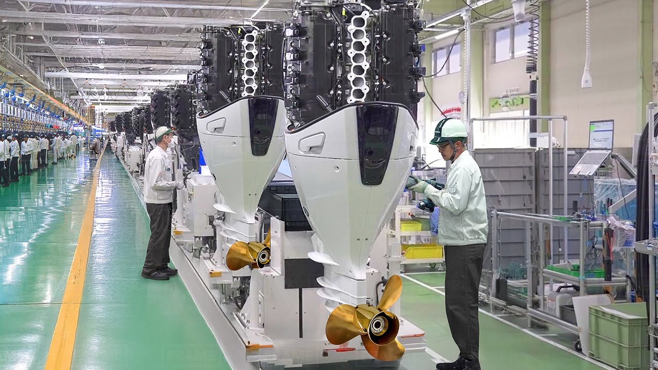 How Japan Build Powerful Outboard Engines Inside Massive Factory