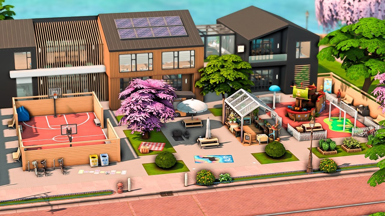 Newcrest Recreation Center 🎲 The Sims 4 Speed Build || No Talking || Save File