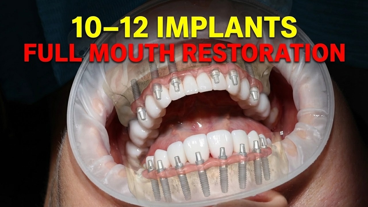 10&ndash;12 Dental Implants 3D Animation &ndash; Complete Jaw Restoration