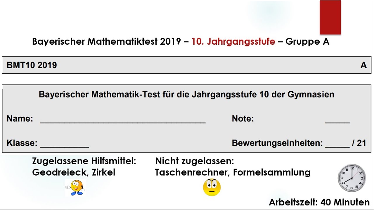 BMT10 - Bayerischer-Mathematik-Test (2019)