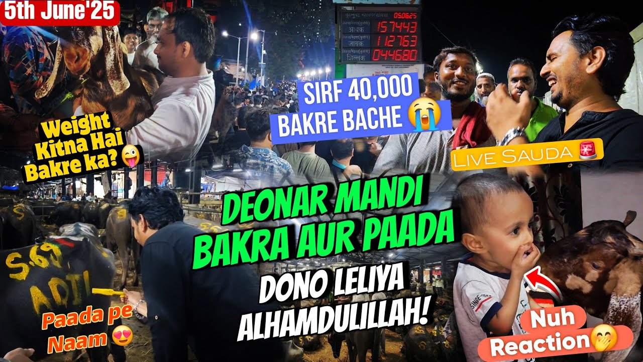 Deonar Mandi Mein 8 Ghante Baad Mile 2 Bakre 🐐 Aur 1 Paada 🐃 | Crowd 2 Lakh 😱, Bakre Sirf 40,000!