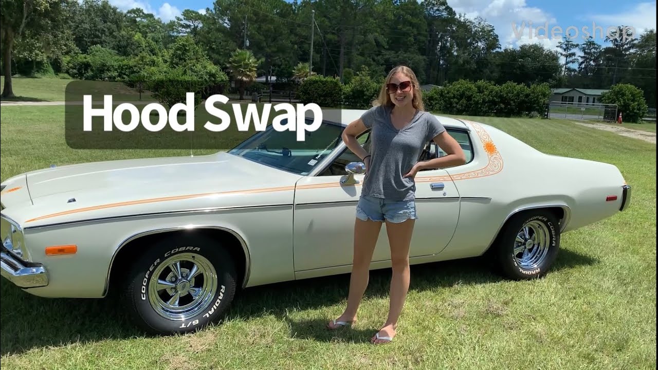 Swapping Out an Old Hood - 1974 Satellite Sundance to 1974 Roadrunner Bulge Hood