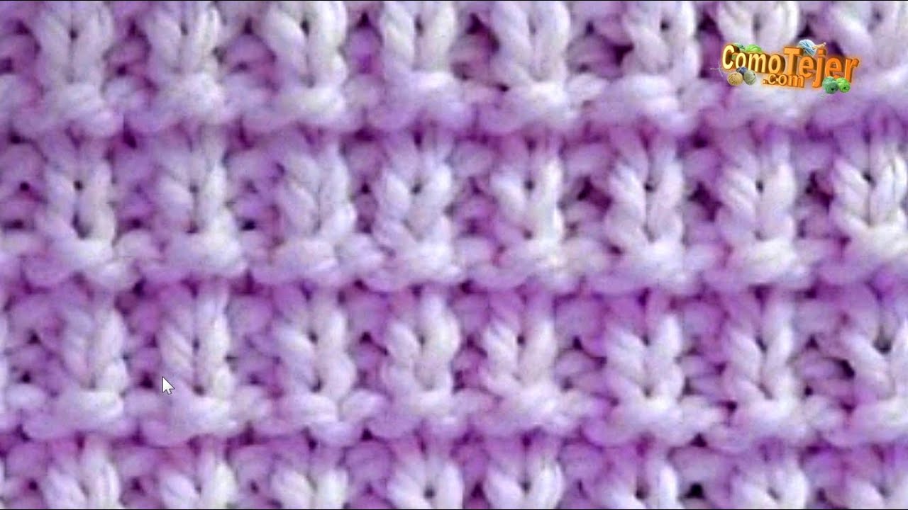 Cómo Tejer Punto Trigo Doble Reversible - Principiantes - 2 agujas (633)