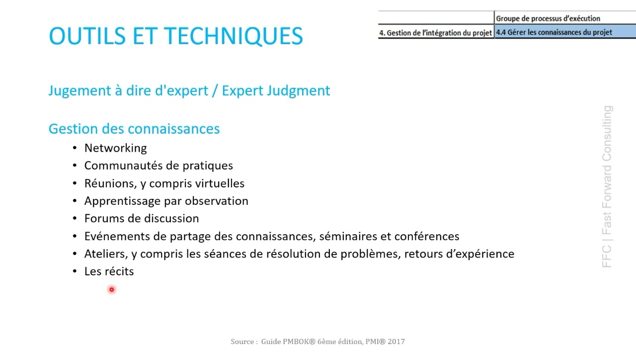 4 4 Gérer les connaissances du projet