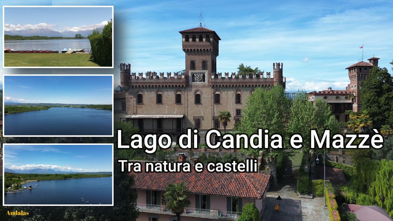 Lago di Candia ed il borgo di Mazzè - Piemonte - Prov. Torino