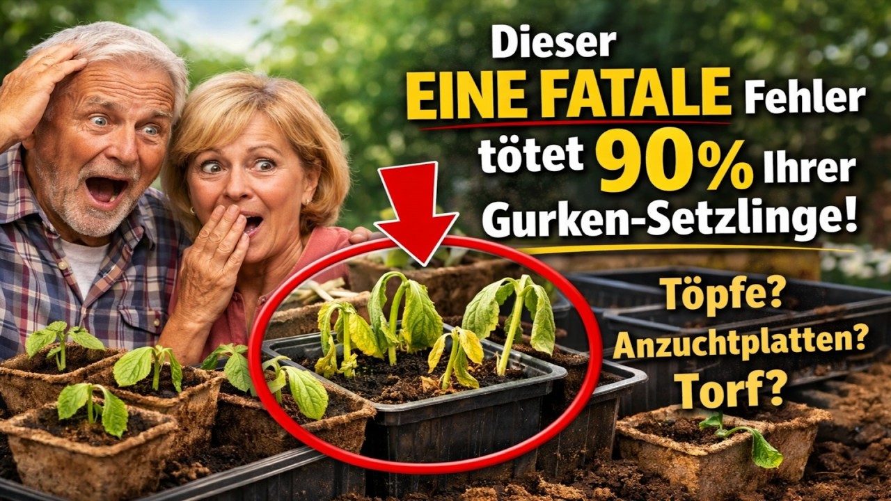 Töpfe, Anzuchtplatten oder Torf? Dieser EINE FATALE Fehler tötet 90 Prozent Ihrer Gurken-Setzlinge!