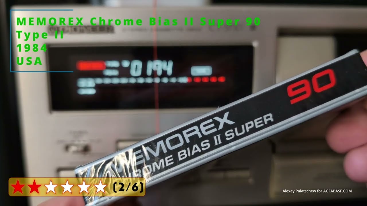 Memorex Chrome Bias II Super 90 Type II USA 1984