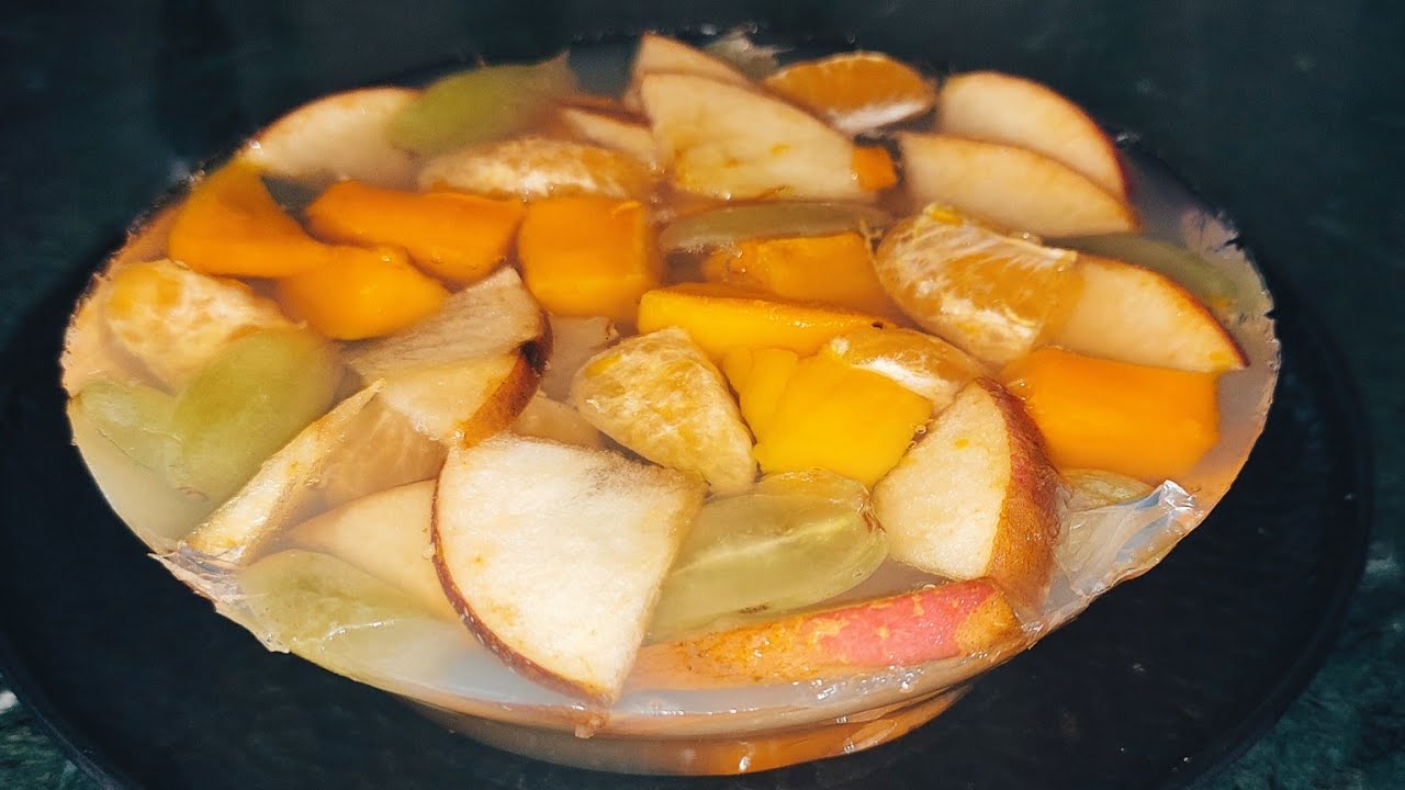 Glass cake | jelly fruit cake with agar agar powder | Transparent fruit jelly cake recipe ☺