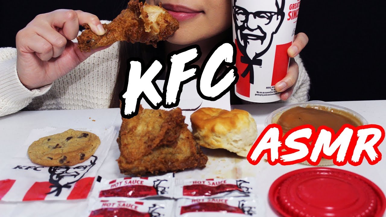 FOOD ASMR KFC *No Talking* | BEST EATING SOUNDS (FRIED CHICKEN+BISCUIT+MASHED POTATO) | FHD 60FPS