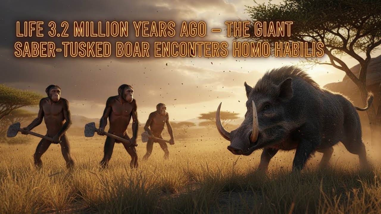 Life 3.2 Million Years Ago The Giant Saber-Tusked  Human Life Origins,