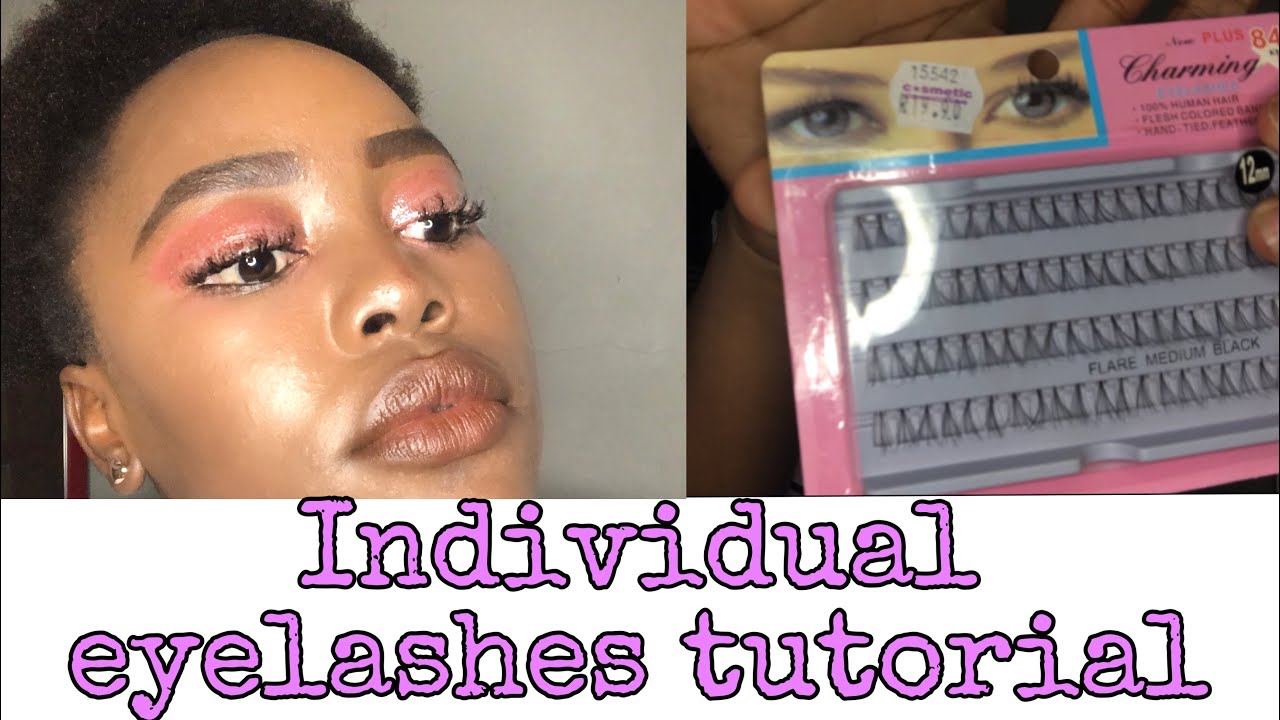 INDIVIDUAL EYELASHES TUTORIAL|EASIEST|SOUTH AFRICAN YOUTUBER