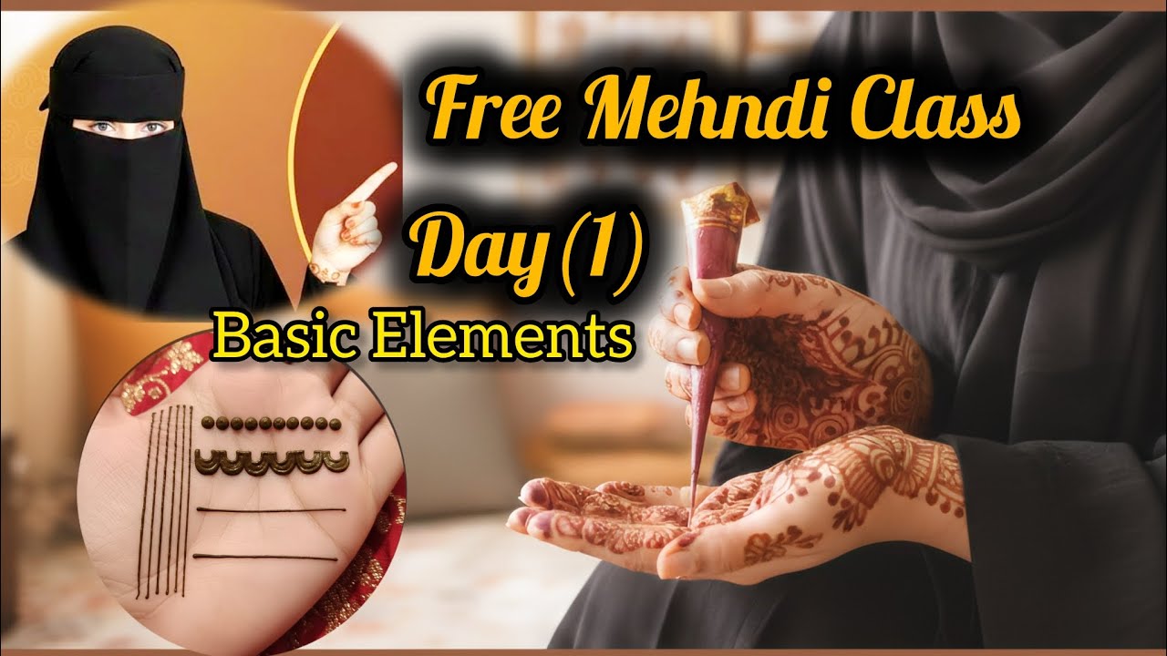 Day 1 Mehndi Class 2026 | Basic Mehndi Design for Beginners | Step by Step