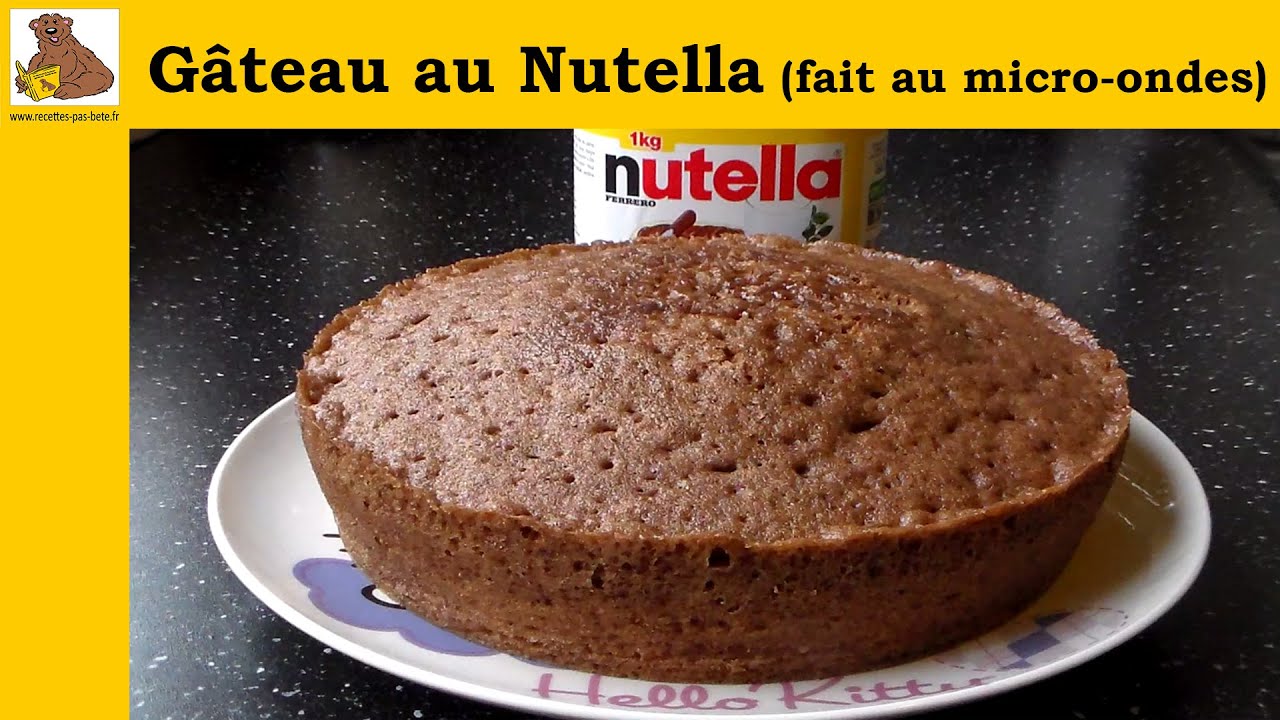 gateau au nutella fait au micro ondes - recette rapide et facile