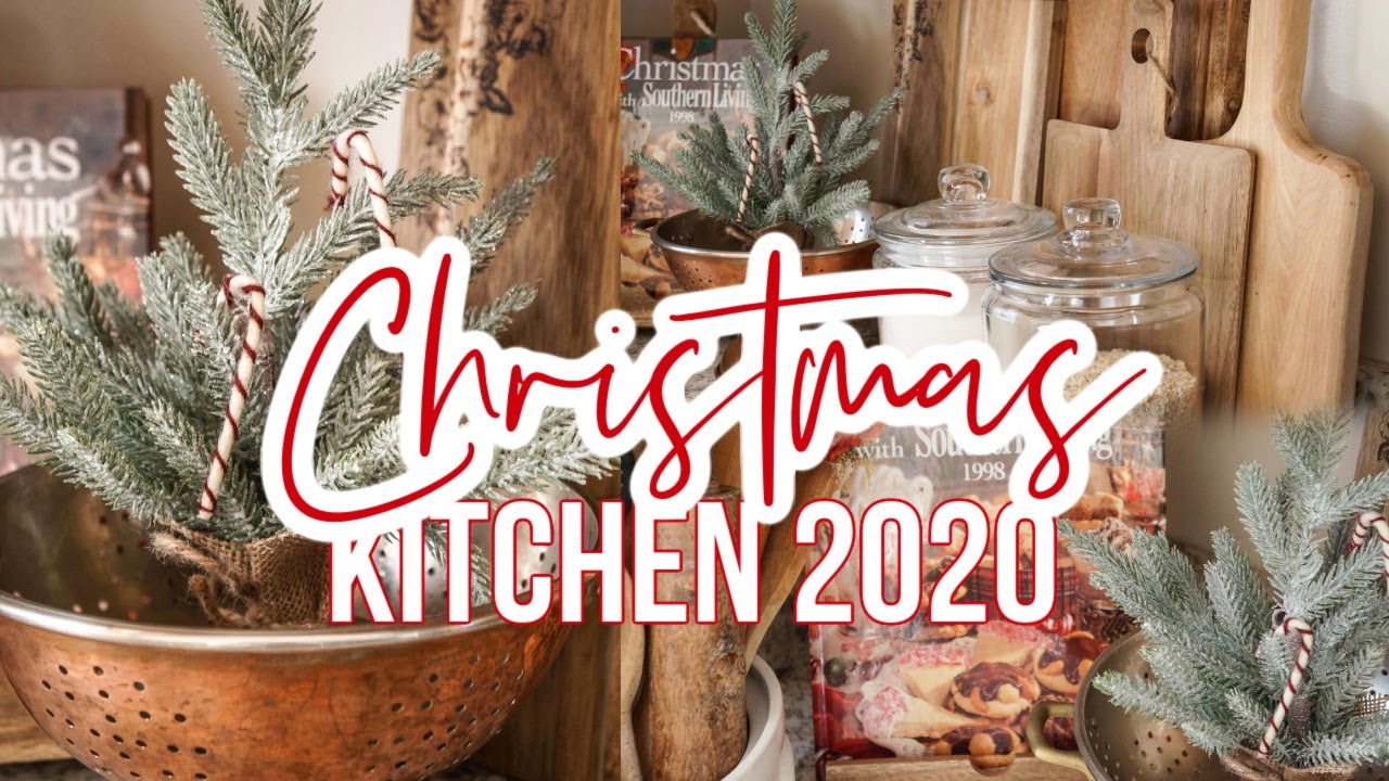 DECORATING THE KITCHEN FOR CHRISTMAS 2020! | CHRISTMAS DECORATE WITH ME | VINTAGE FARMHOUSE KITCHEN