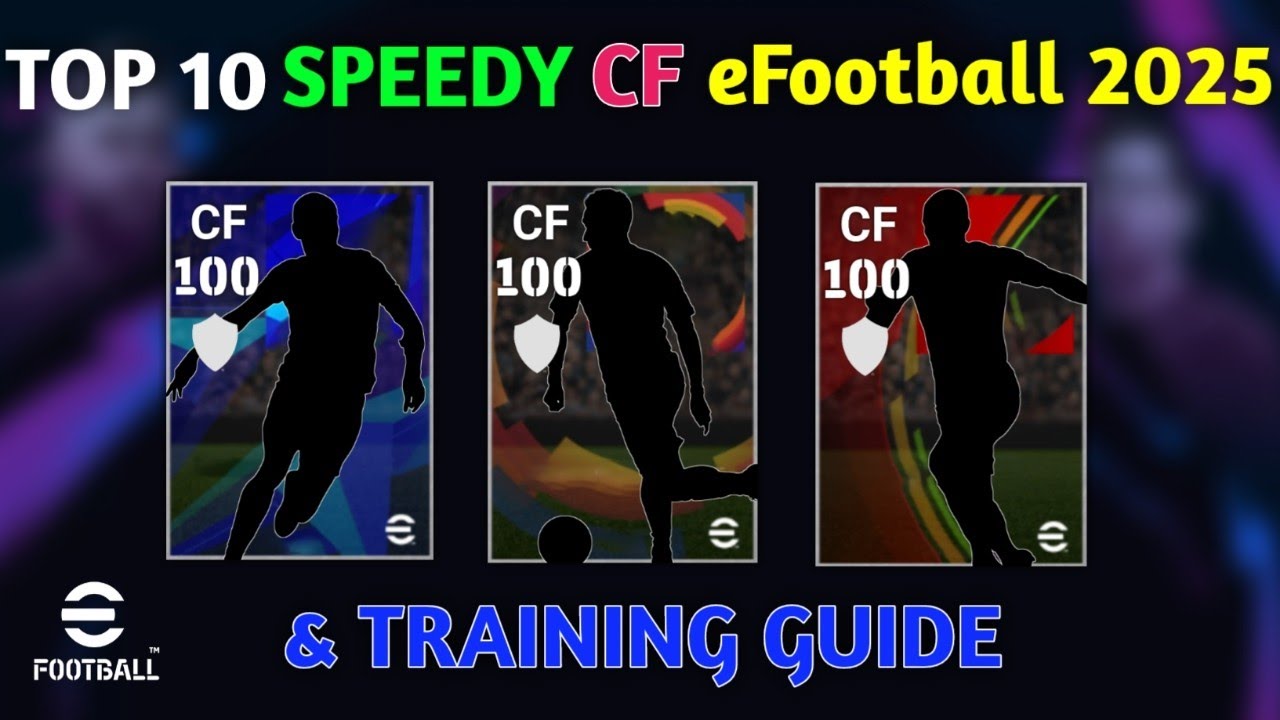Top 10 Speedy CF In eFootball 2025 Mobile || Fastest CF In eFootball Mobile