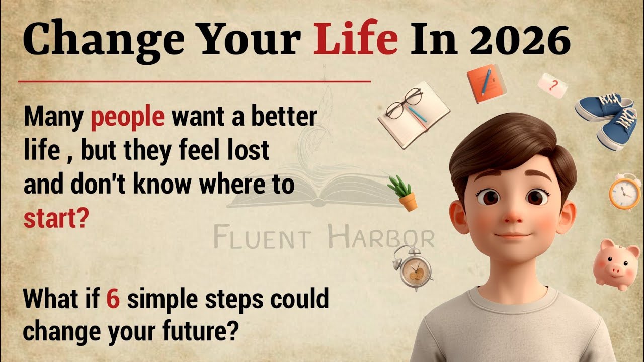How to Change Your Life in 2026: 6 Simple Steps for Growing || English Fluency Practice ✅