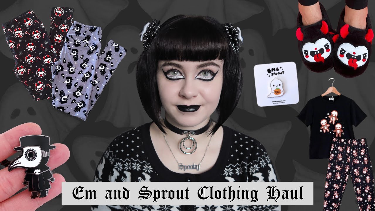 EM AND SPROUT ETSY HAUL - CUTE GOTH CLOTHING AND SPOOKY ACCESSORIES
