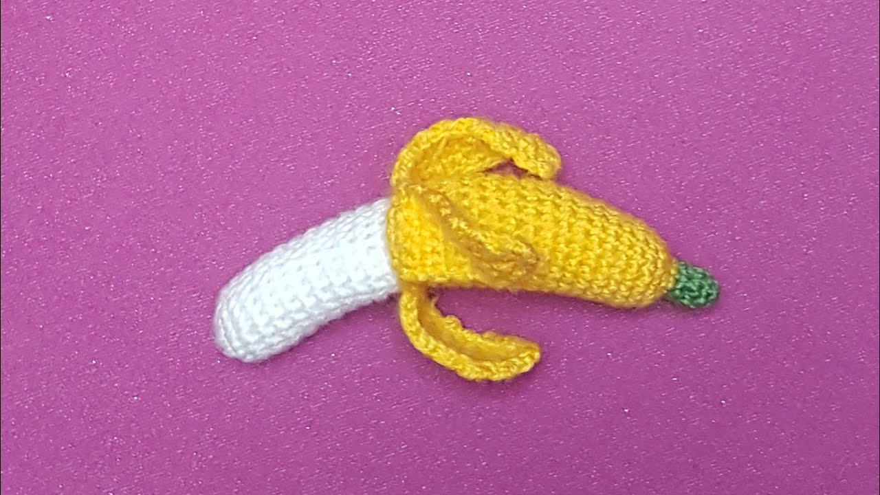تعلمي صنع موزة اميجرومي بالكروشيه/How to crochet Banana Amigurumi(DIY)