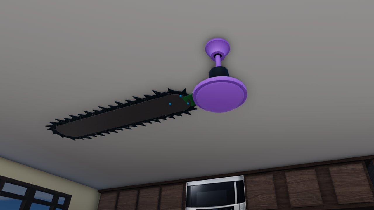 Wobbly Ceiling Fan Modified With Chainsaw Blade Invention