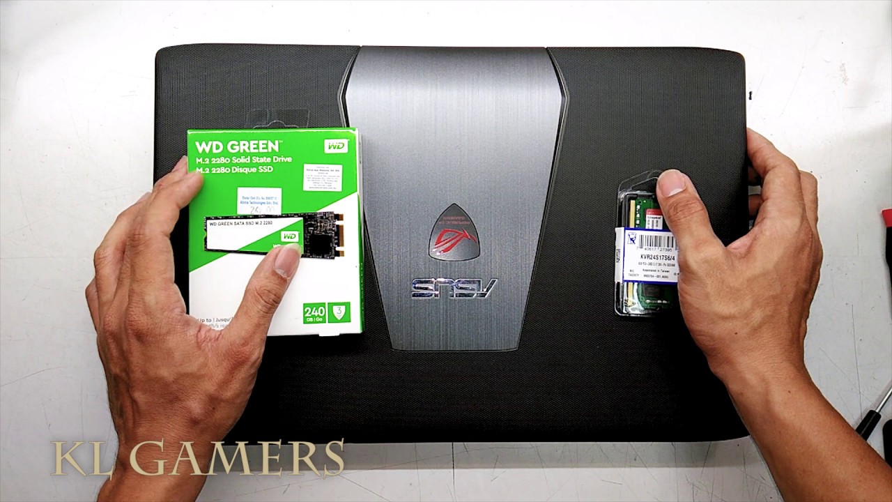 ASUS GL552V-XDM044T ROG Gaming Notebook Laptop Upgrade DDR4 RAM WD GREEN M.2 2280 SSD increase Speed