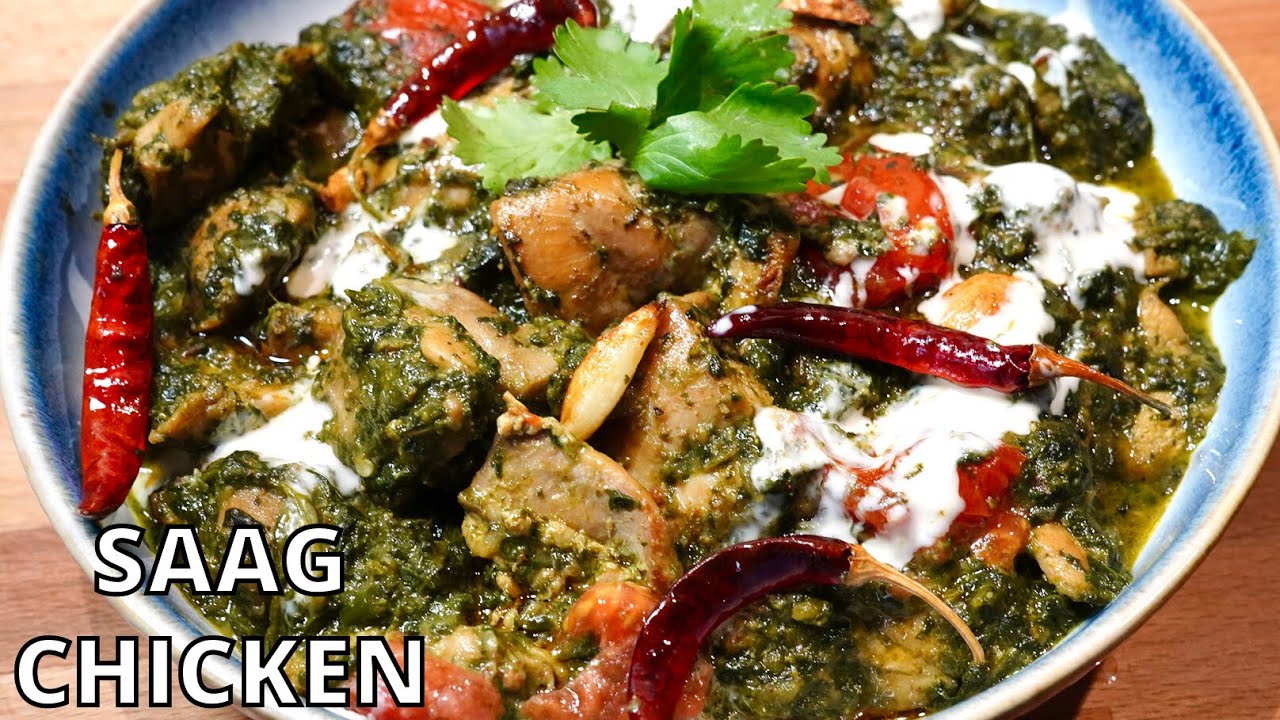 Garlicky Spinach & Chicken Curry | Saagwala Chicken | Palak Chicken