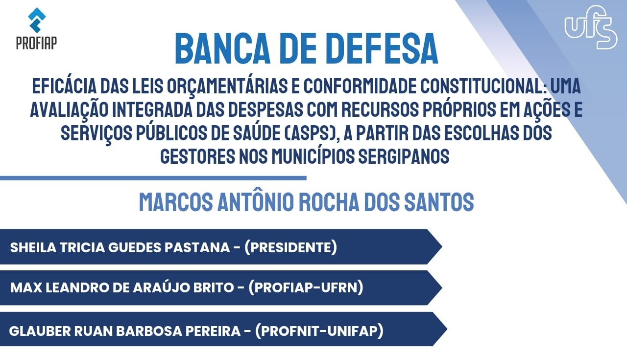 Banca de Defesa de Dissertação - Marcos Antonio Rocha dos Santos