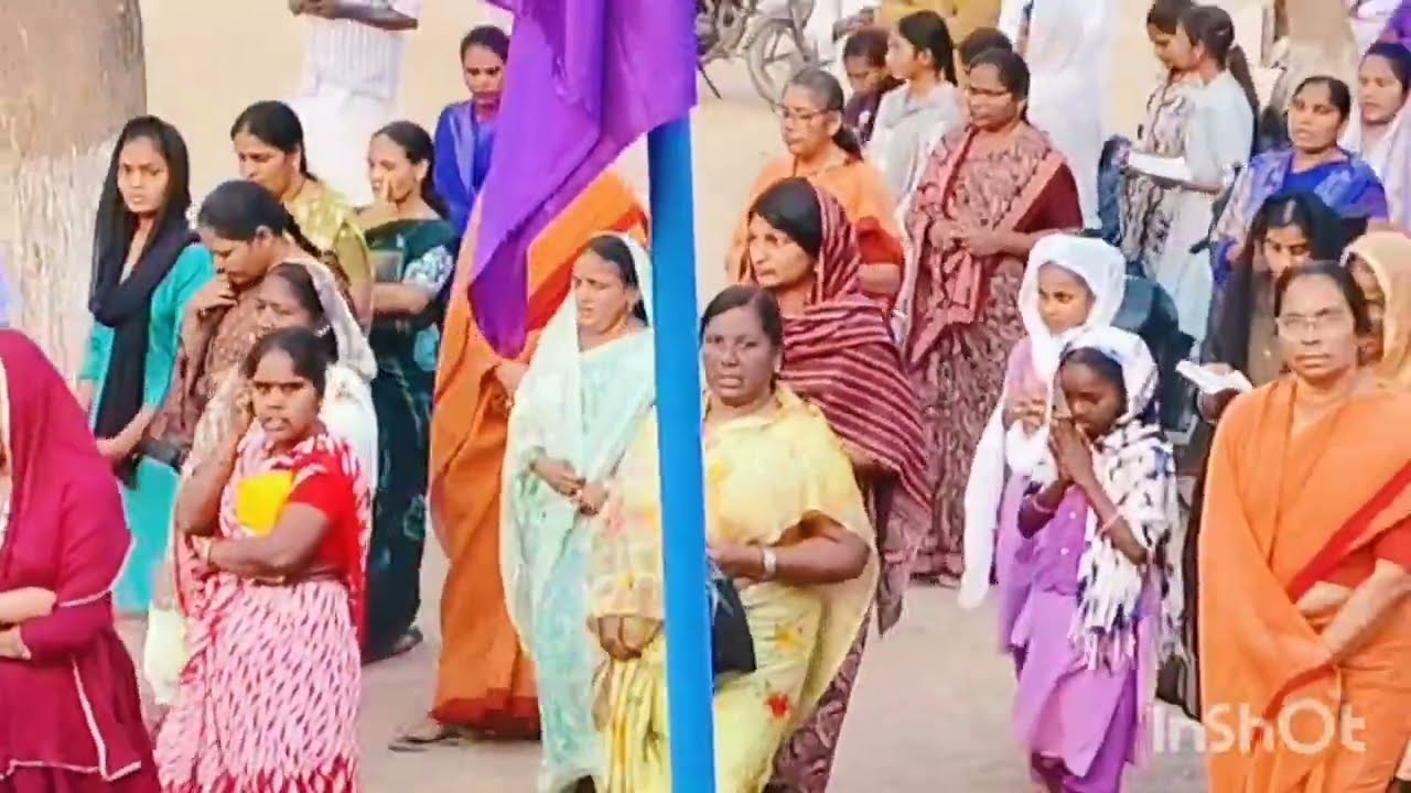 Way of the cross.... Holy Rosary church Porumamilla... Kadapa dt