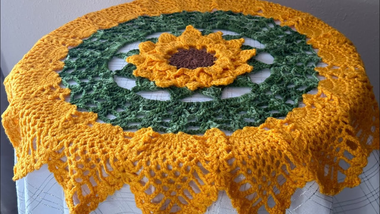 Красивая центральная часть подсолнуха 🌻 пошаговое вязание крючком 🧶
