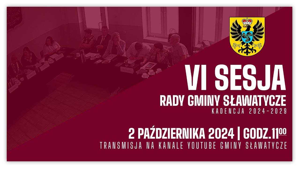 VI sesja Rady Gminy Sławatycze - 2 października 2024 godz. 11.00