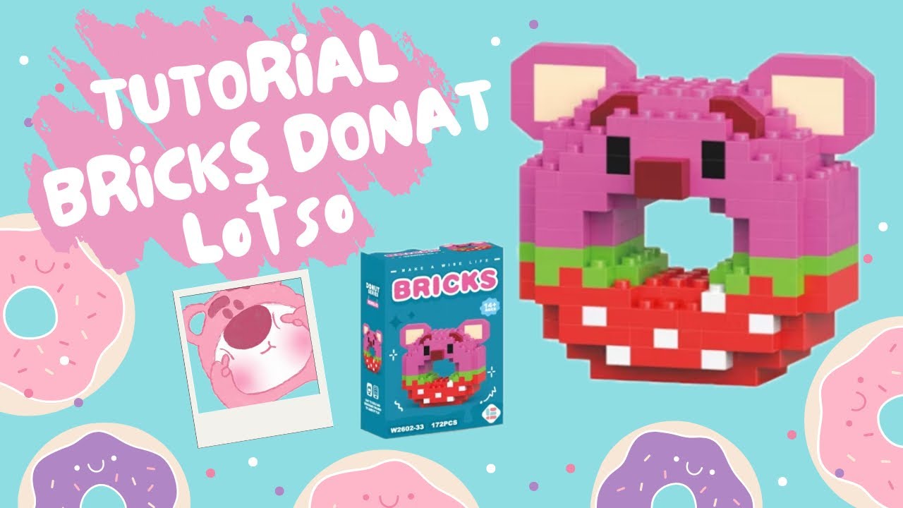 HOW TO BUILD LEGO BRICKS DONUT LOTSO || CARA MEMBUAT BRICKS DONAT LOTSO LENGKAP