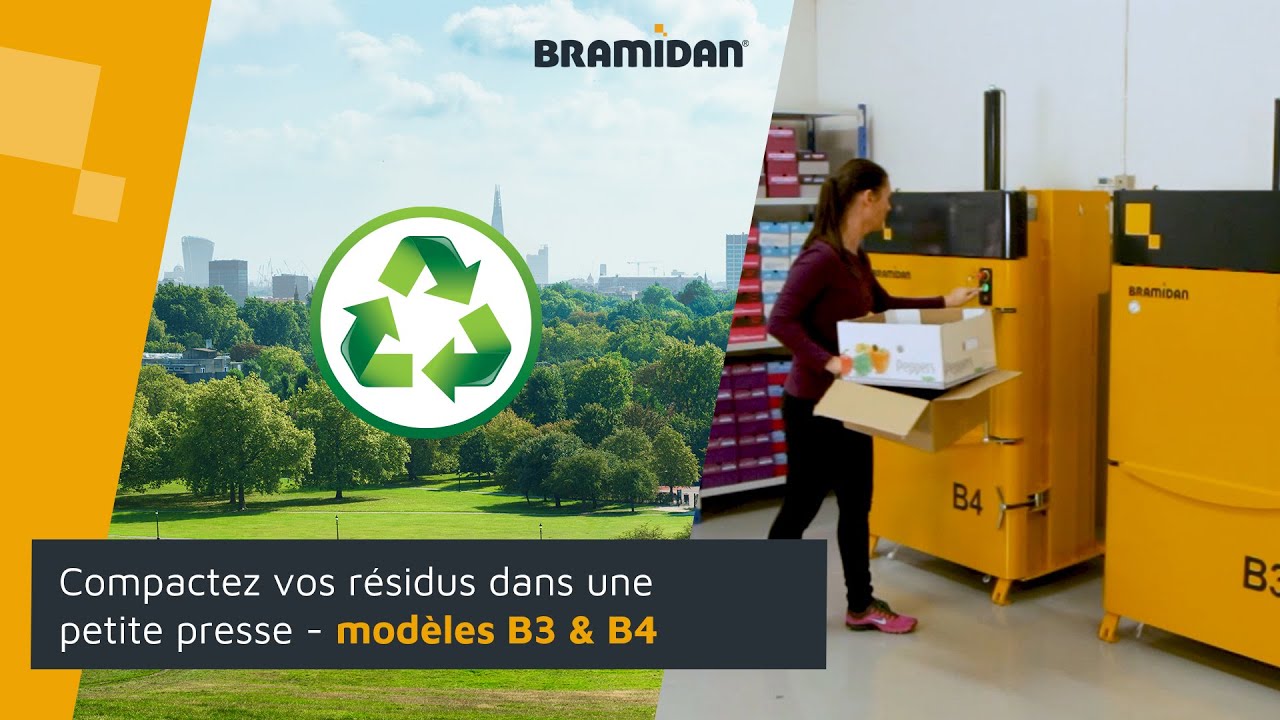 Petites presses à balles pour les déchets carton et plastique