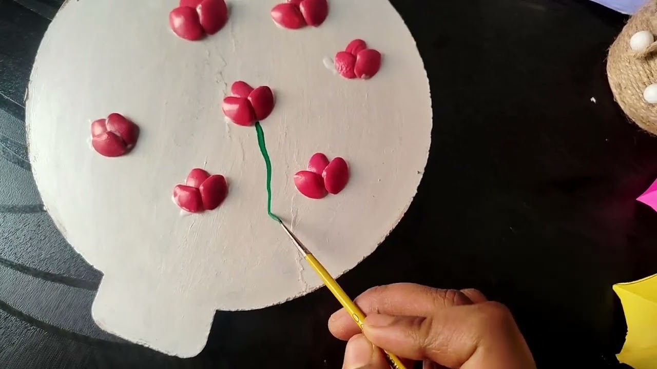 Easy Wall Hanging Craft Ideas /Beautiful Hanging Flower #diy #craft #art #handmade #clay#viralvideo 