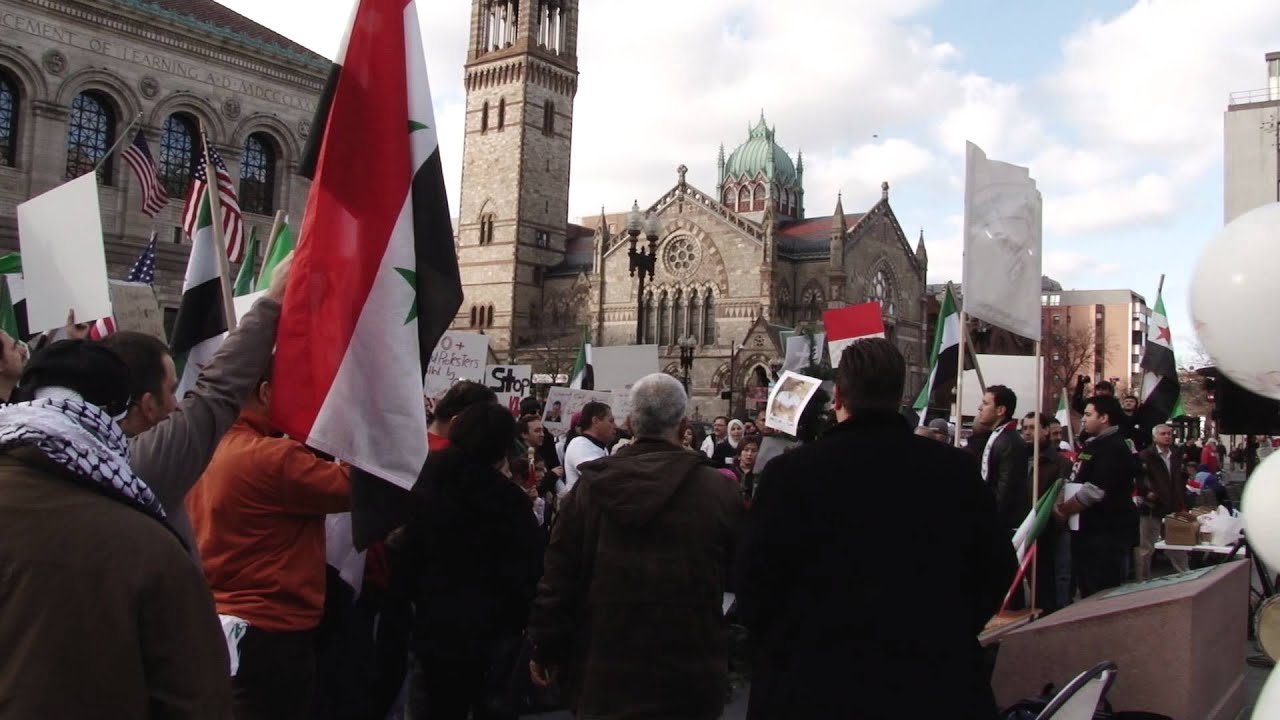 Syrian National Anthem in Boston, MA - النشيد الوطني السوري في بوسطن