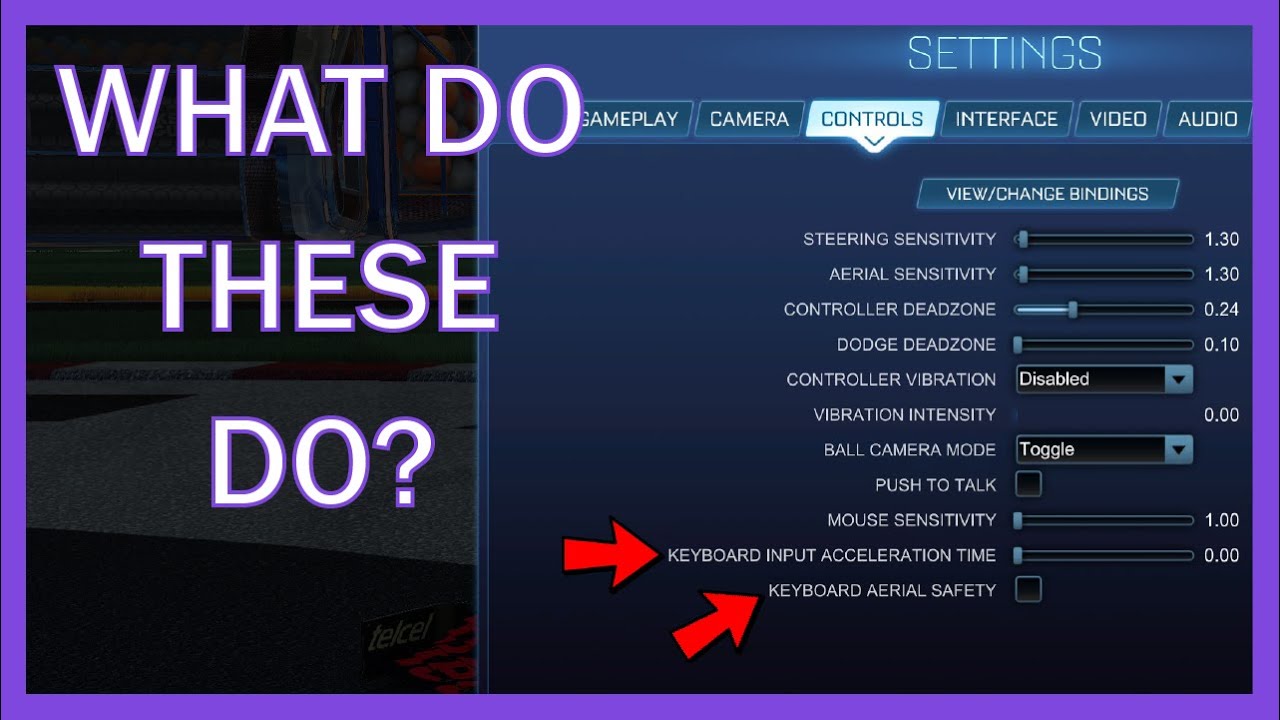 EXPLAINING THE KEYBOARD CONTROL SETTINGS