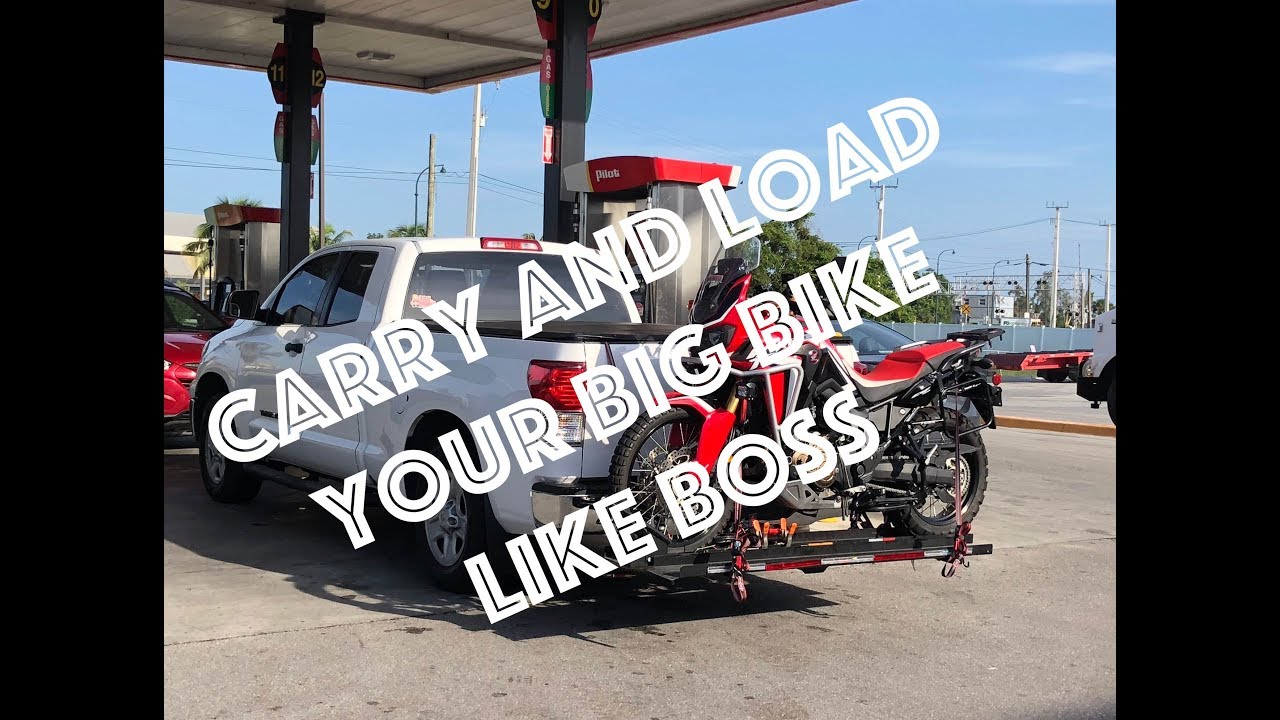 DIY Motorise Hitch Mounted Motorcycle Carrier Hauler Rack Ramp