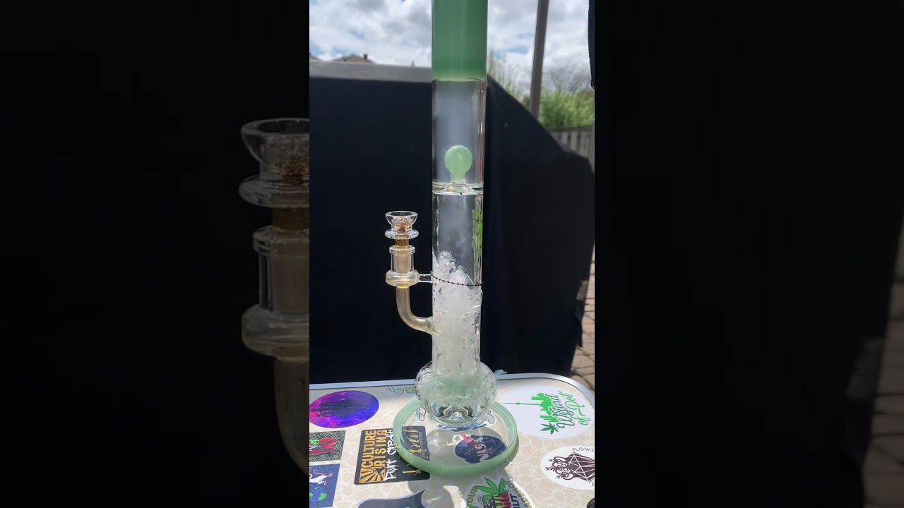 Phoenix Star Double Perc Straight Bong in Action 💗 Smooth Hits Only #420 #chillvibes