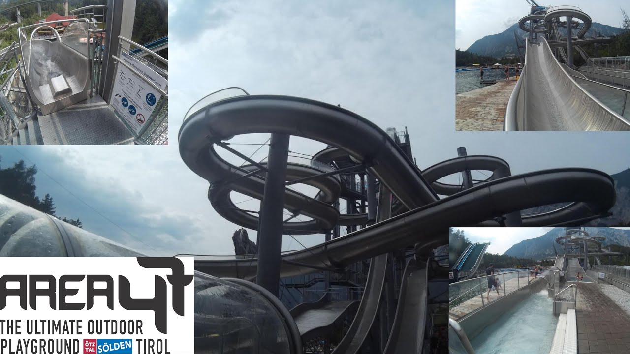 Area 47 (A) - Twister (Großwasserrutsche) | Long Steel Slide!