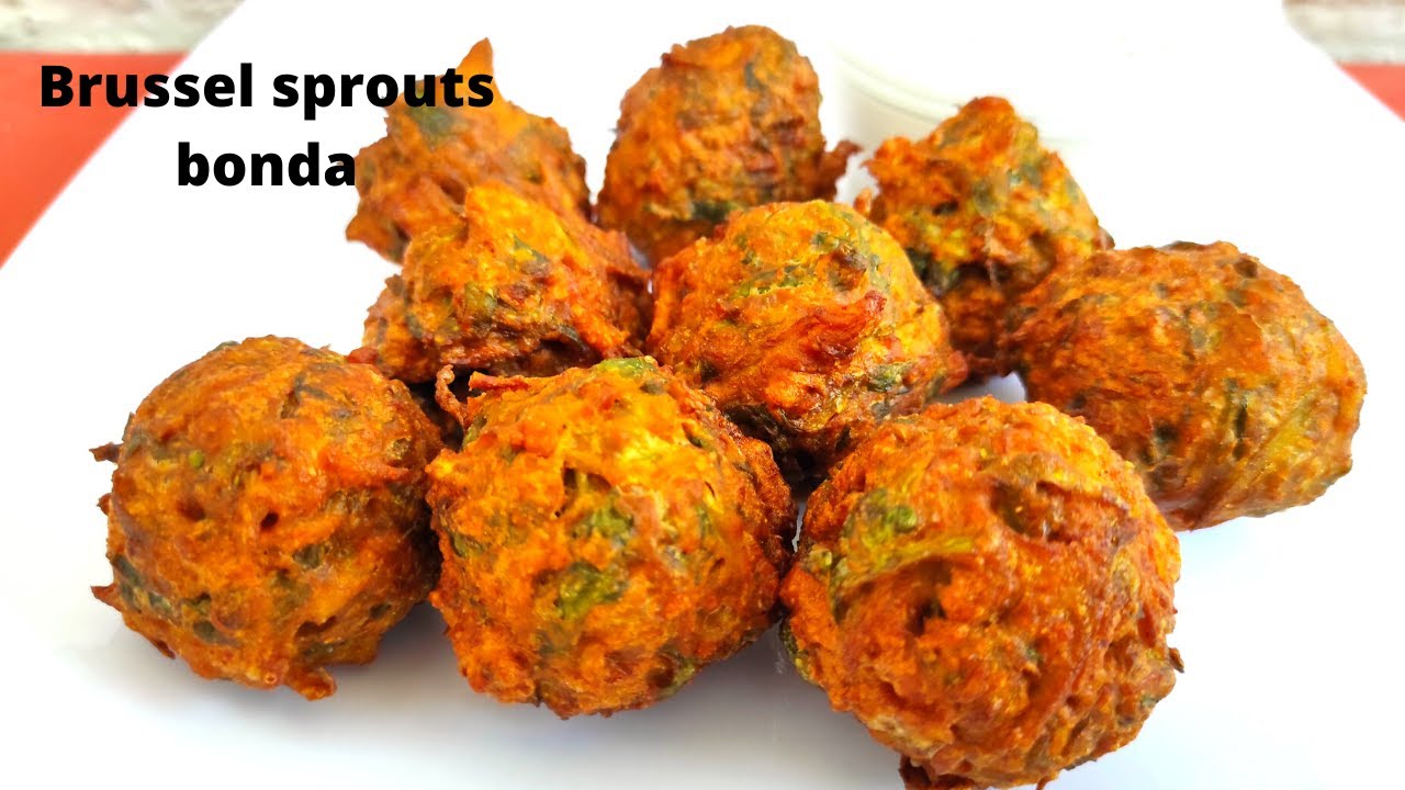 Brussel sprouts bonda recipe | Easy and tasty mini cabbage pakora  #appetizer #fritters