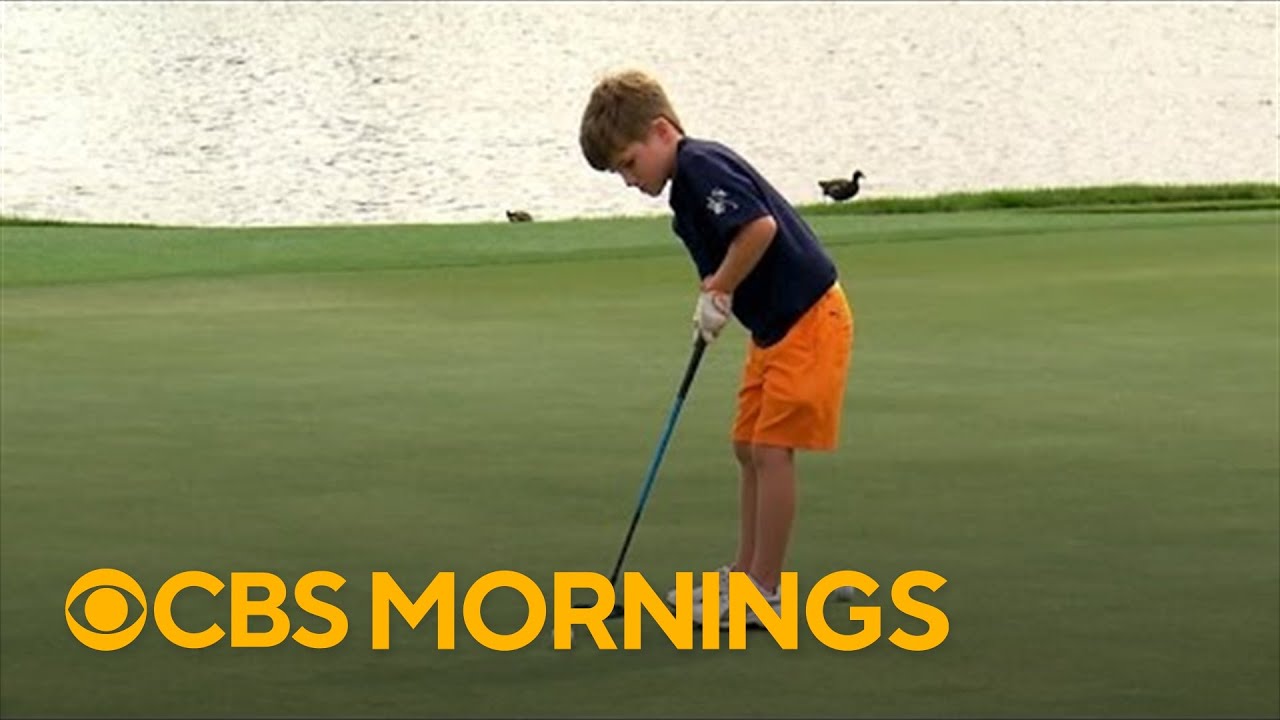 6-year-old golfer with one arm inspires on and off fairway