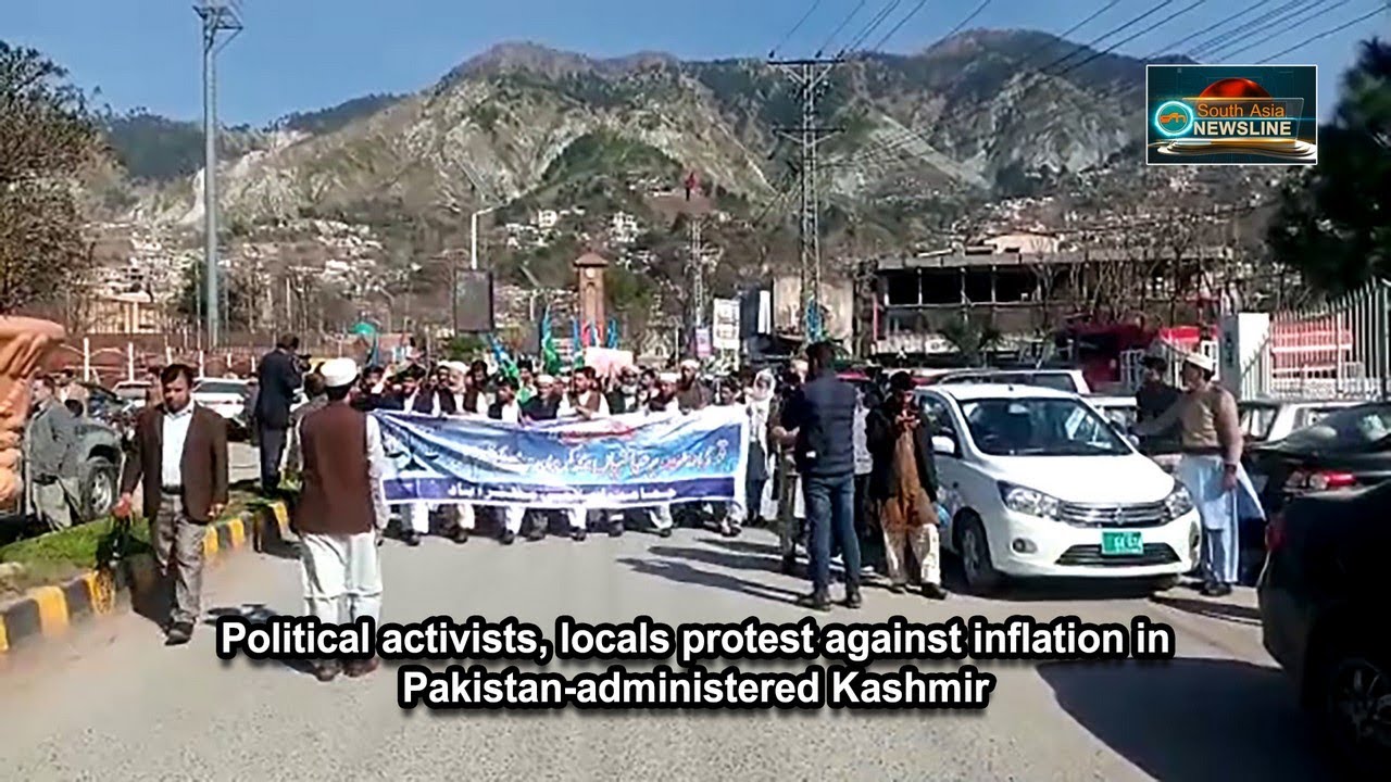 Political activists, locals protest against inflation in Pakistan-administered Kashmir
