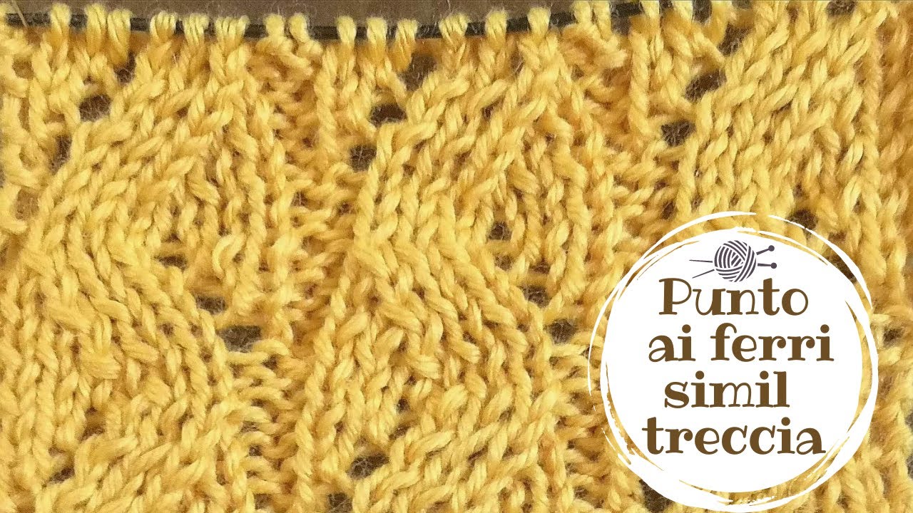 Punto falsa treccia ai ferri - Punto maglia