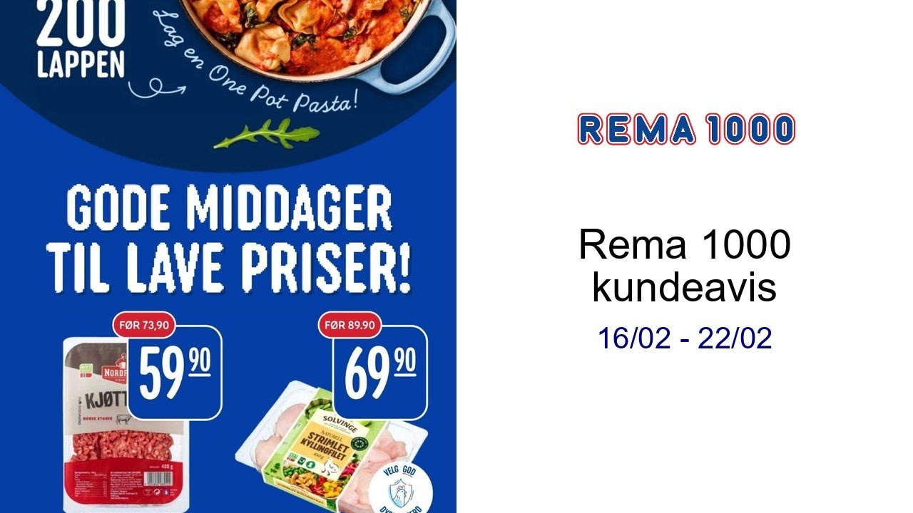 Rema 1000 kundeavis 16/02 - 22/02