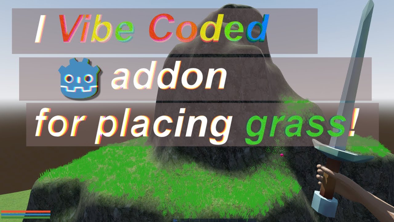 I Vibe Coded addon in GODOT for placing grass !