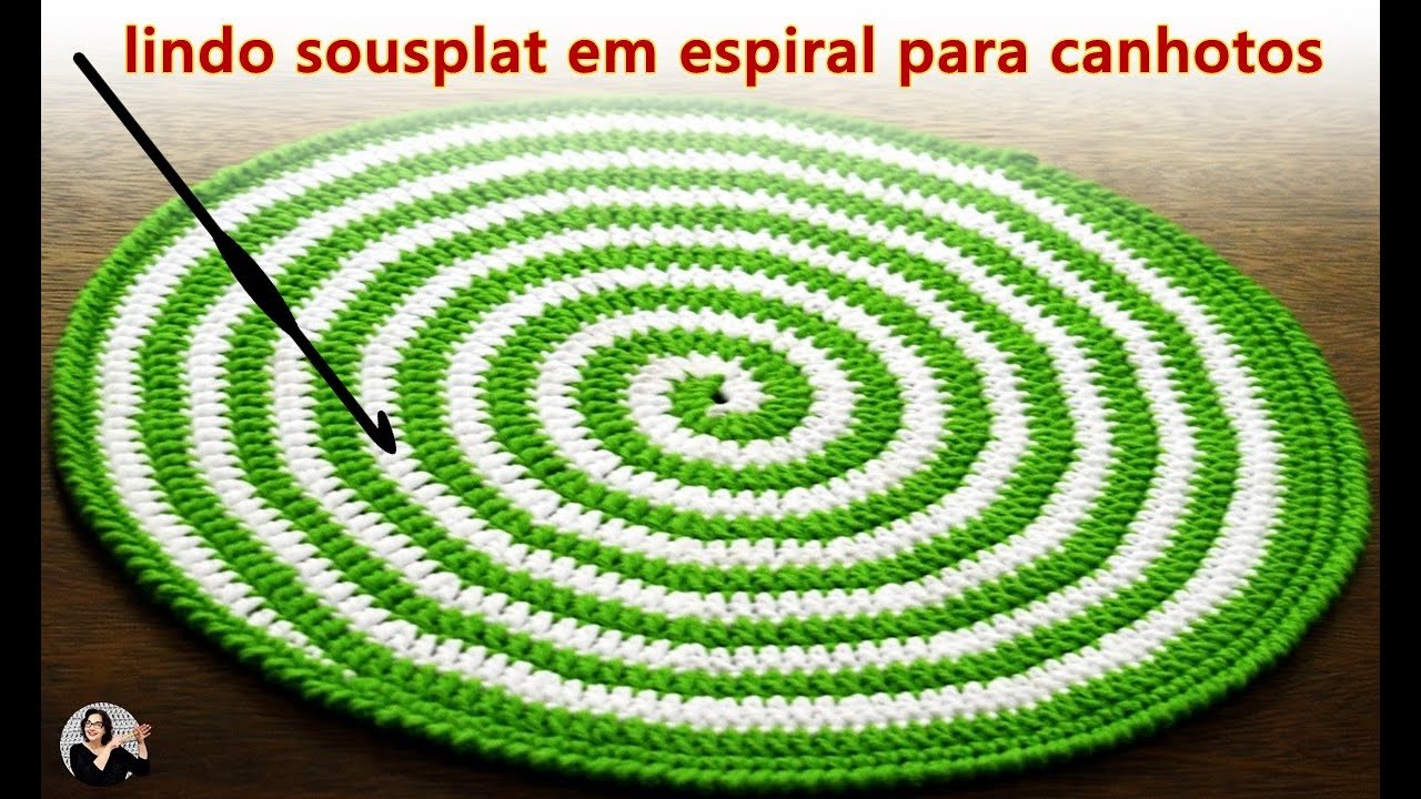 Sousplat em crochê - fácil blacklist para canhotos