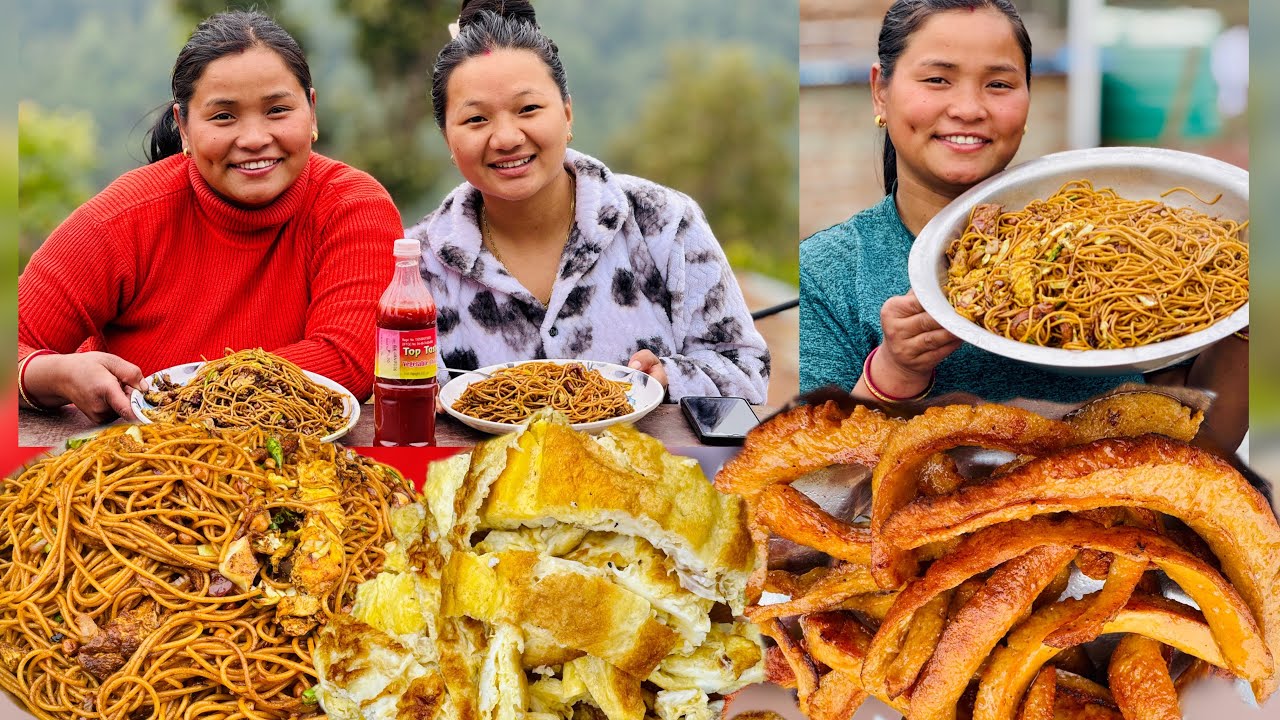 Sausage,egg and chaumin🍝Ma pni pregnant vay ki kyaa ho🤣jethani deurani