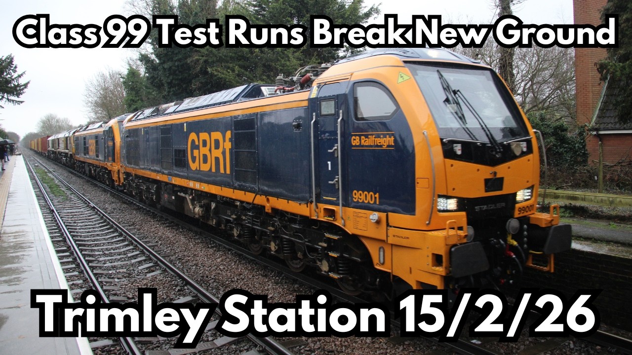 Class 99 Test Runs Break New Ground At Trimley Station 15/2/26 #train #class99 #trimley
